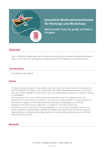 Innovative Moderationsmethoden fr Meetings und Workshops herunterladen